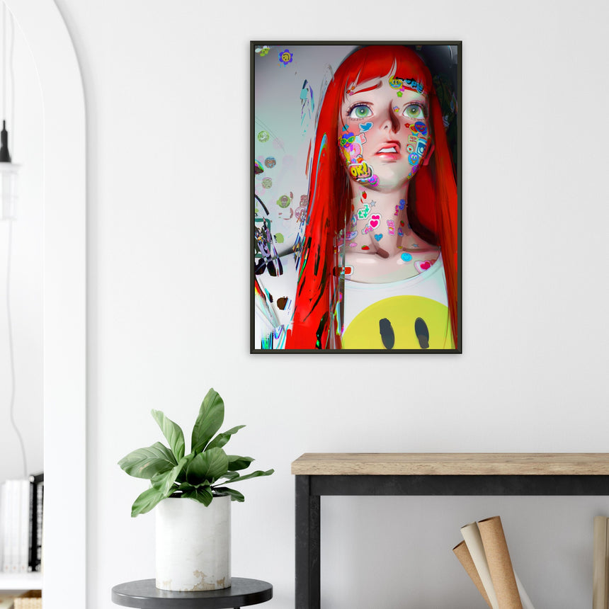 'Anxiety' 24x36" Premium Metal Framed Poster